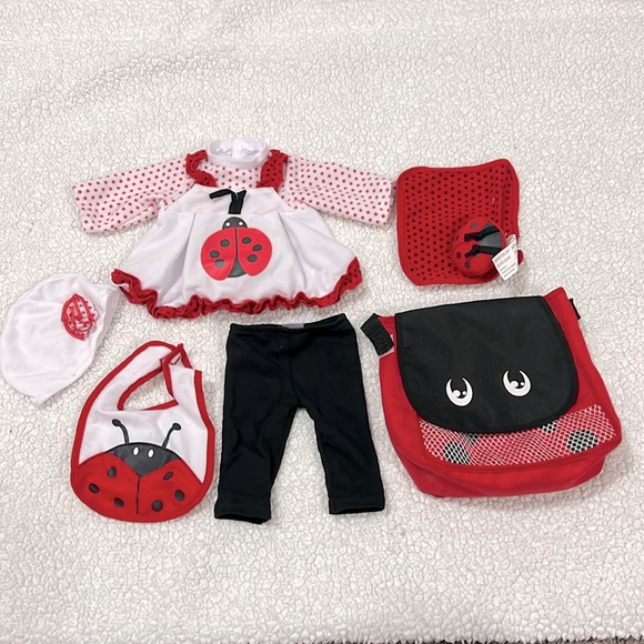Generic Baby Doll Lady Bug Clothes Combo! - Picture 1 of 7